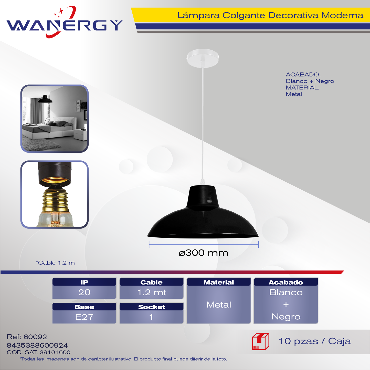 LAMPARA COLGANTE DECORATIVO MODERNO METALICO