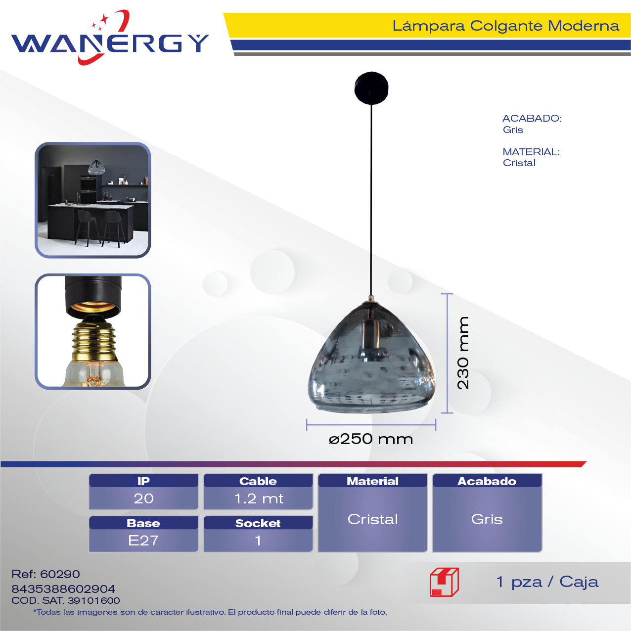 LAMPARA COLGANTE DECORATIVO MODERNO CRISTAL DORADO