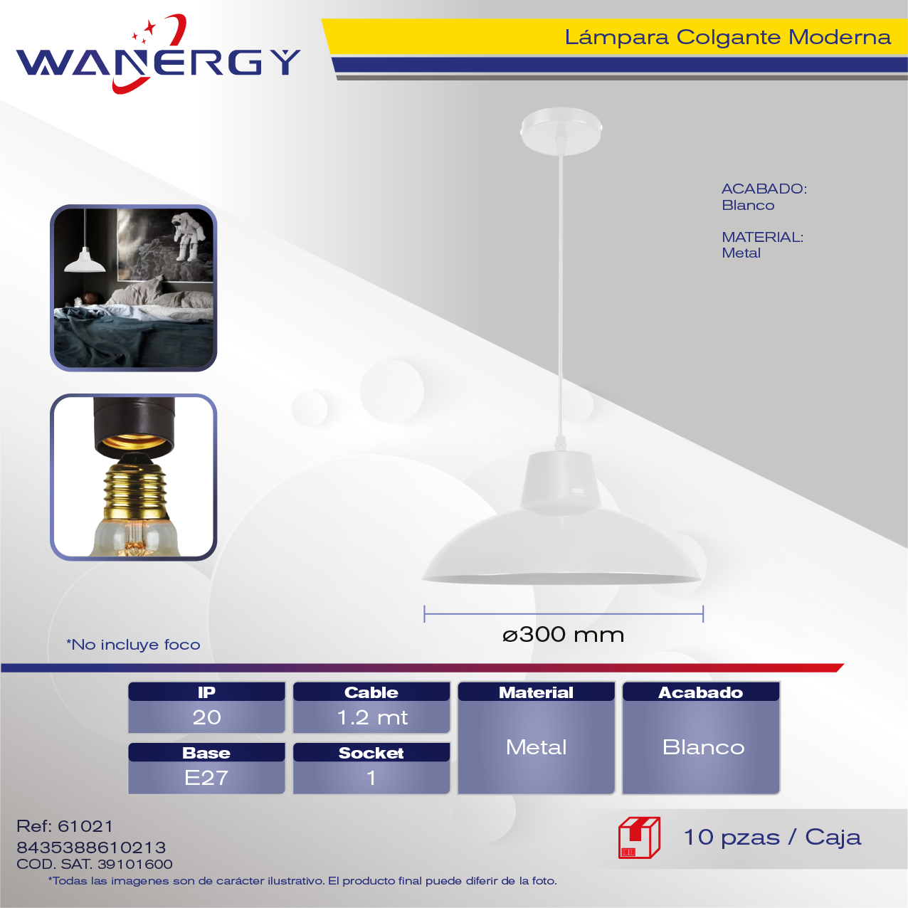 LAMPARA COLGANTE DECORATIVO MODERNO METALICO