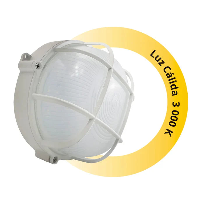 Lámpara arbotante de LED 18W luz cálida 3000K color blanco