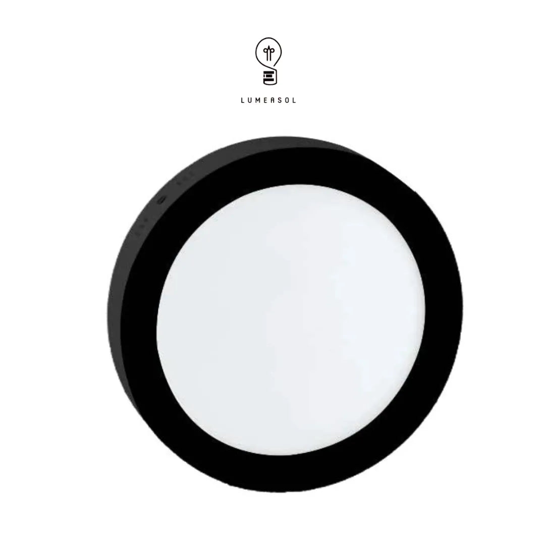 Panel Downlight Sobreponer DLSR18WBB / BC-NR (NEGRO MATE)