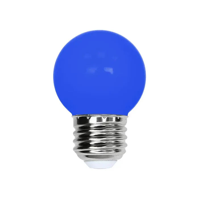 Bulbo LED tipo globo azul 1W