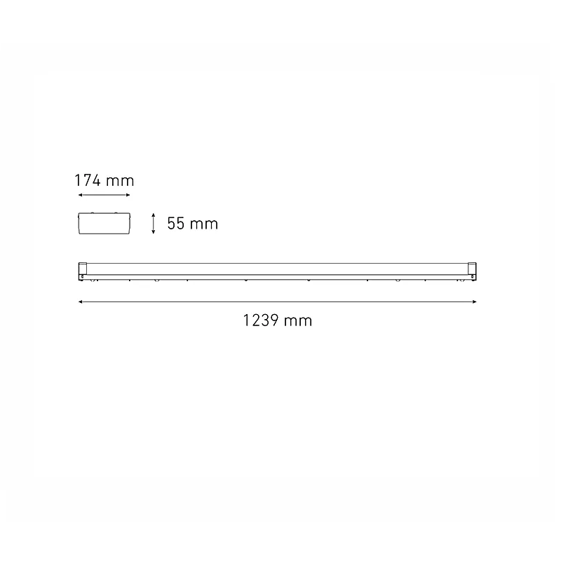 TRACK T8 LED TR 2X18W 100-240V 60K BC