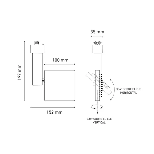 PROYECTOR TOP A RIEL SQ 20° 40K 20W NG
