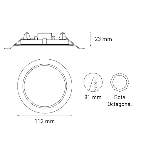 LUNA 6 FLAT 6W 100-240V BF 60K BC