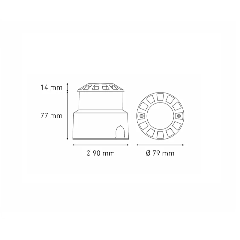 SIDE EMITR LED12S 2W 100-240V 27K GR AC