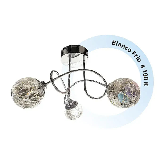 Lámpara decorativa LED para sobreponer 3 esferas
