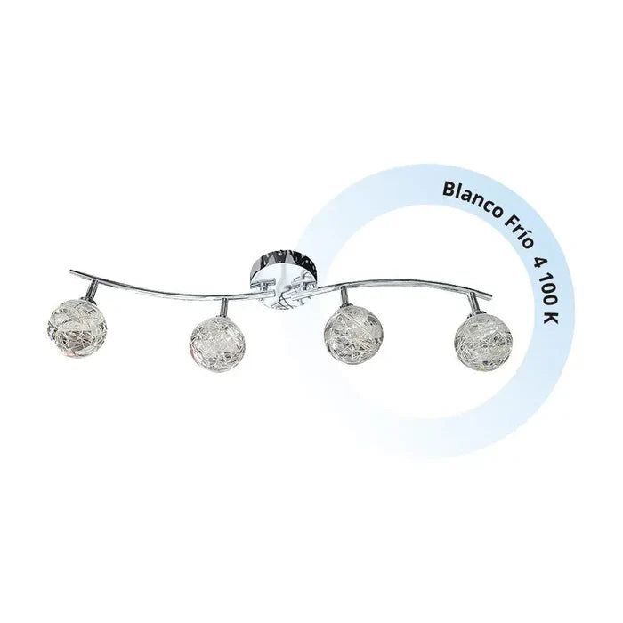 Lámpara decorativa LED para sobreponer 4 esferas