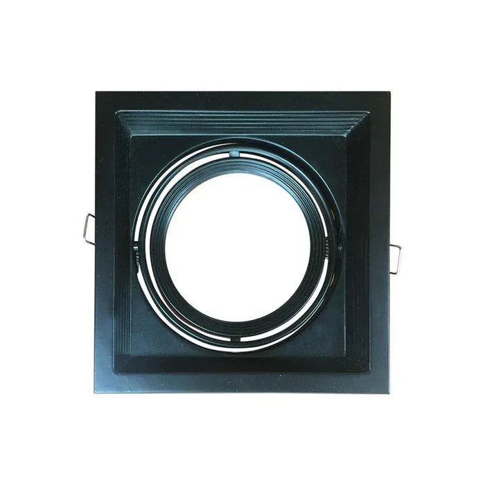 Lámpara para empotrar a techo para AR111 material de aluminio color negro