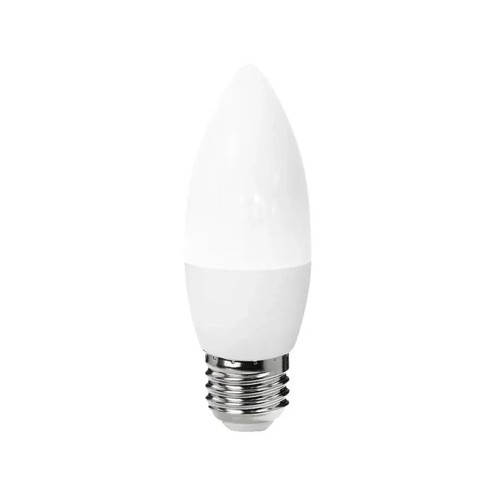 Lámpara tipo vela de LED 4W base E26 luz cálida 3 000K óptica opalina
