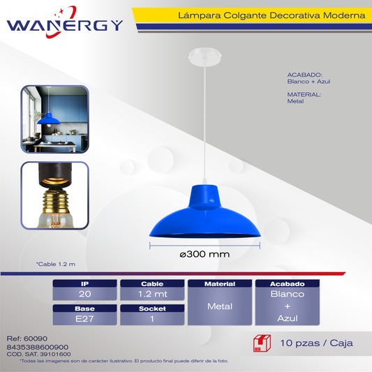 LAMPARA COLGANTE DECORATIVO MODERNO METALICO