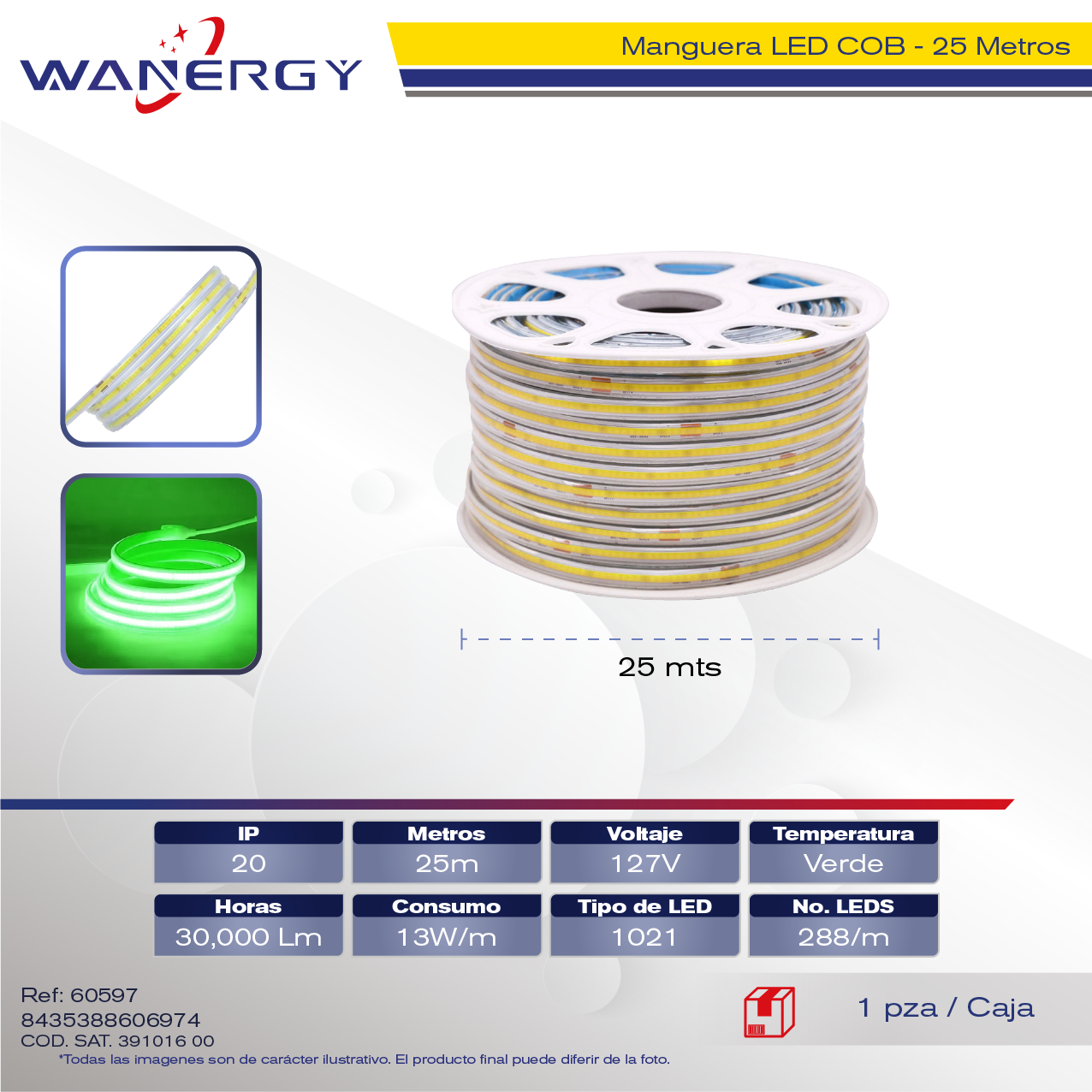 MANGUERA LED COB LED 1021 288D/M/UNION 67934