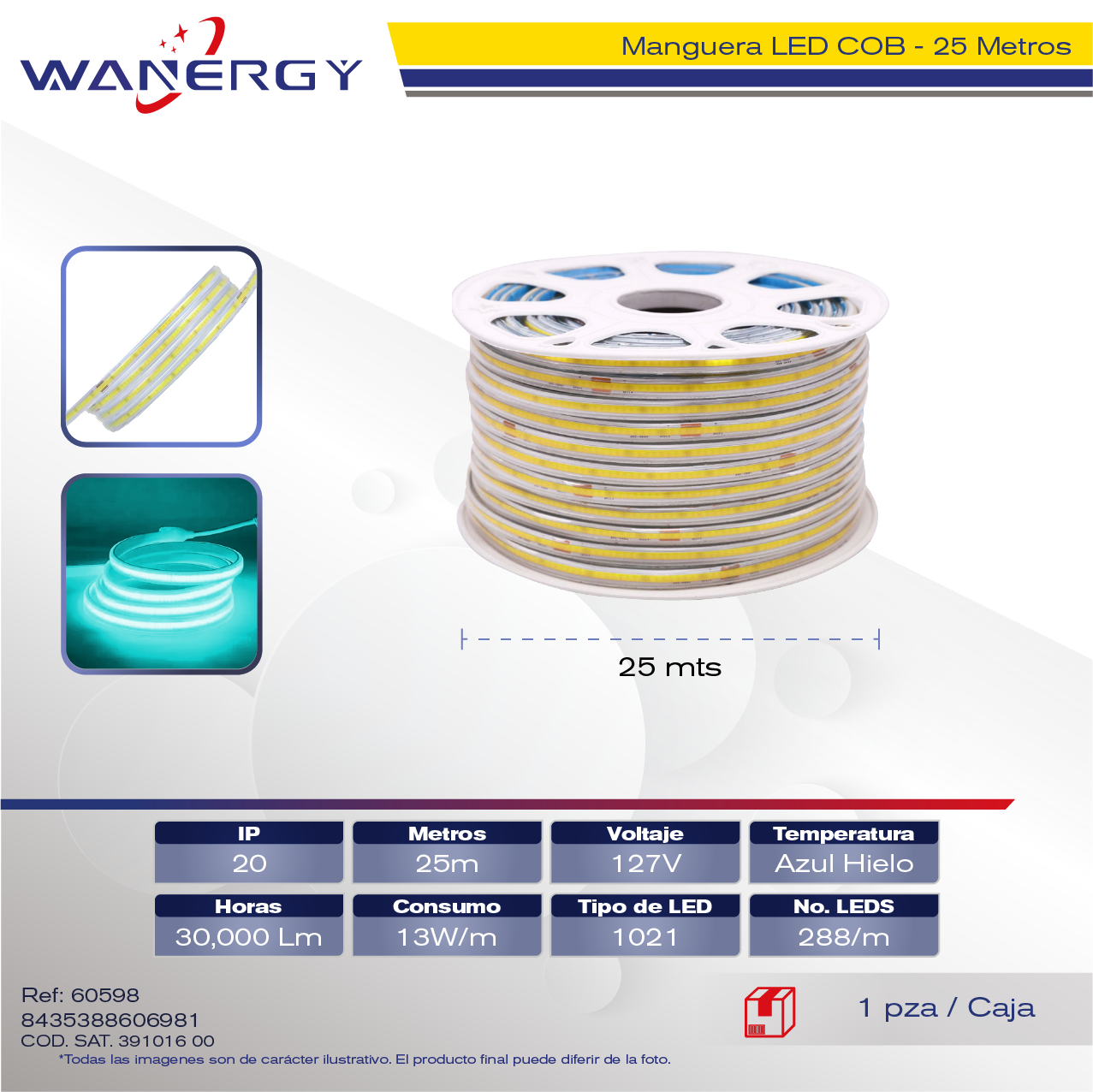 MANGUERA LED COB LED 1021 288D/M/UNION 67934
