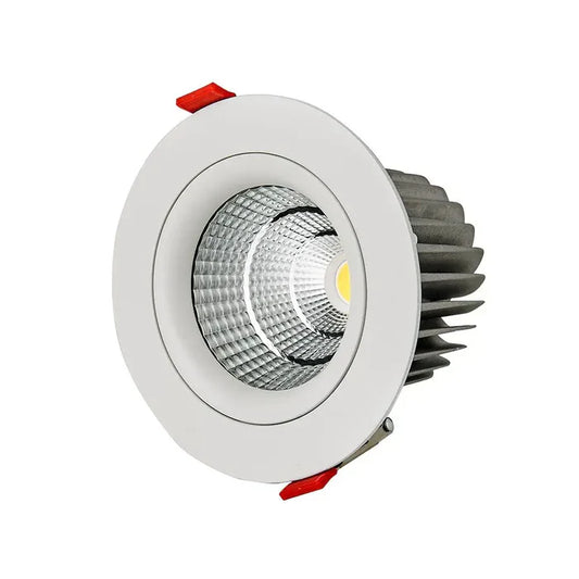 Luminario tipo downlight alta potencia LED COB 12W luz cálida 3 000K