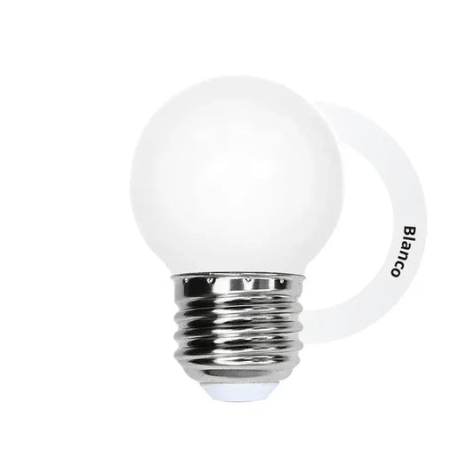 Bulbo LED tipo globo blanco 1W