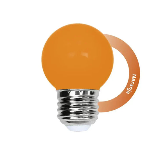 Bulbo LED tipo globo naranja 1W