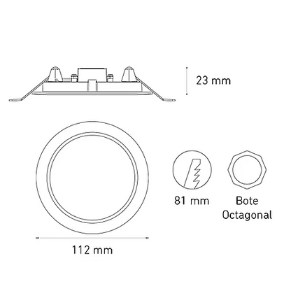 LUNA 6 FLAT 6W 100-240V BF 30K BC