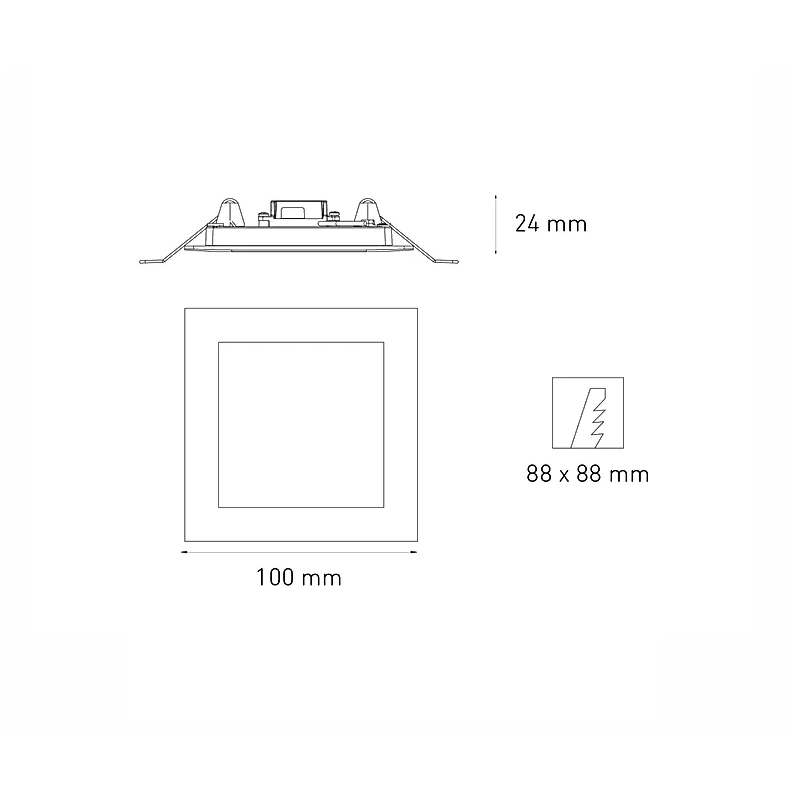 SQ 6 FLAT 6W 100-240V 60K BC