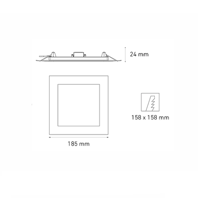 SQ 13 FLAT 13W 100-240V 60K BC