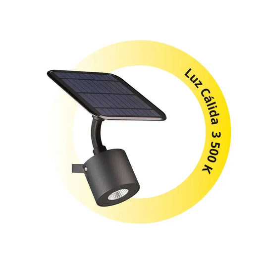 Lámpara solar LED para sobreponer a muro 2W