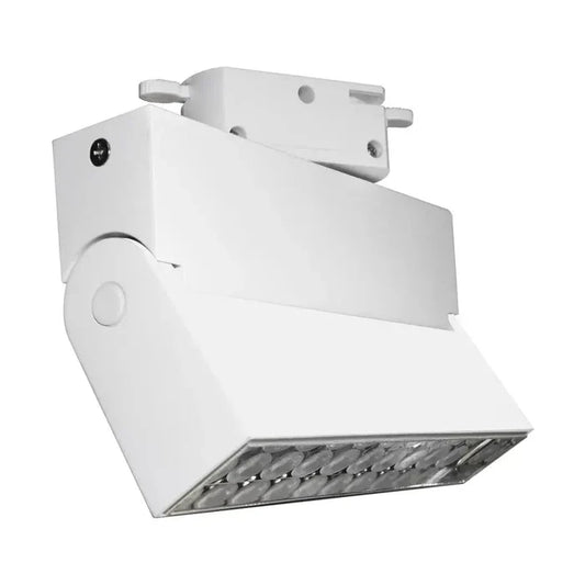 Luminario tipo spot para riel de 3 vías LED 20W luz cálida 3 000K acabado blanco