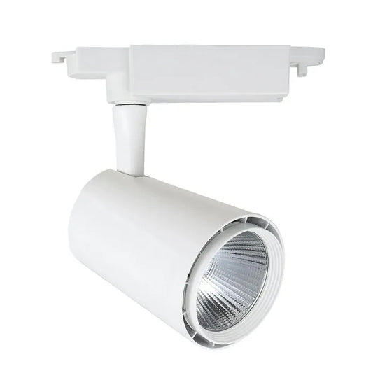 Luminario tipo spot para riel de 3 vías LED 30W luz blanca 6 500K acabado blanco